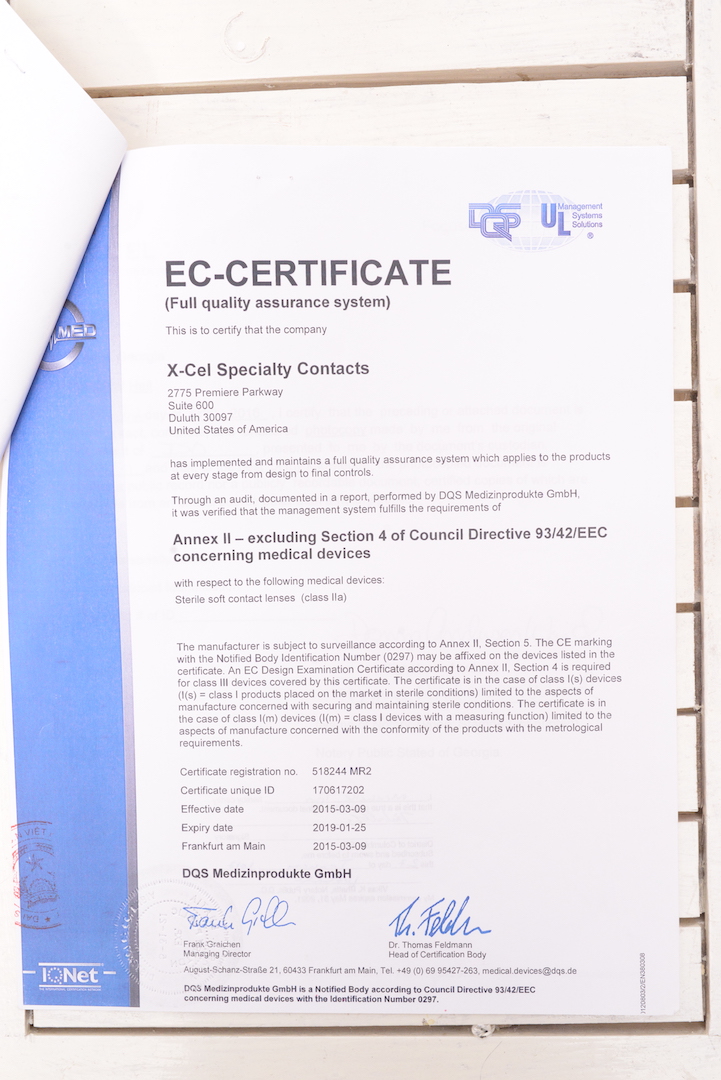 EC Certificate – Tiêu chuẩn thiết bị y tế châu Âu